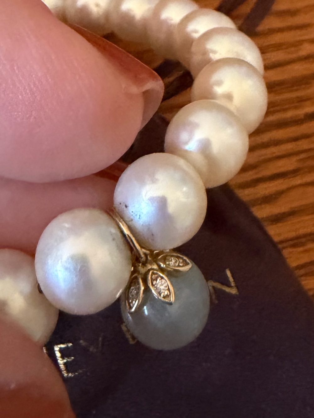 Sydney Evan Pearl and  14k & Diamond Evil Eye Charm  Bracelet - Picture 5 of 6